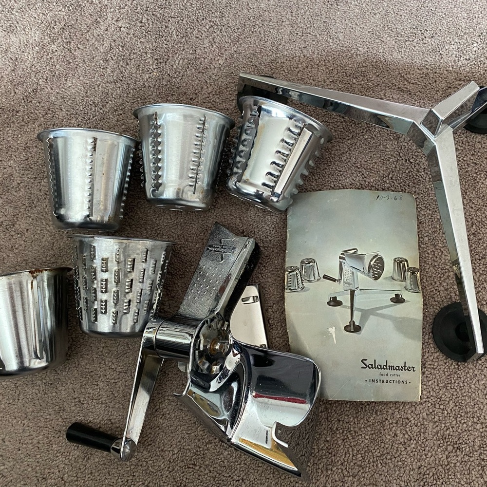 Silver Food Processor Attachment Set
